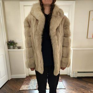 Womens Fox Coat 100% genuine fur